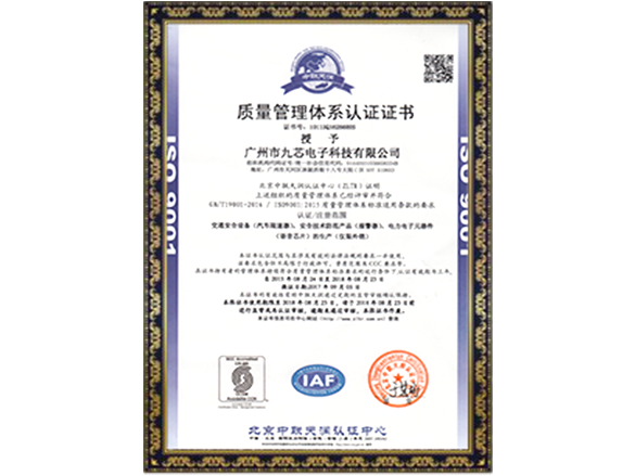 ISO9001质量治理系统认证（中文版）